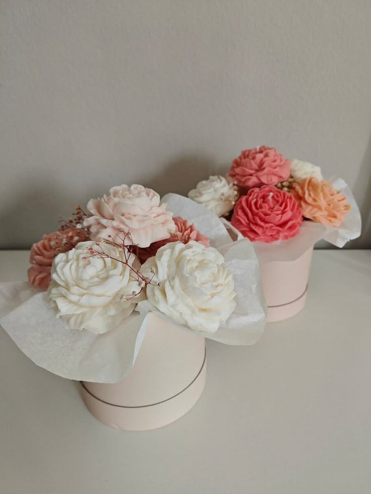 PEONY CANDLE BOUQUET OF SIX