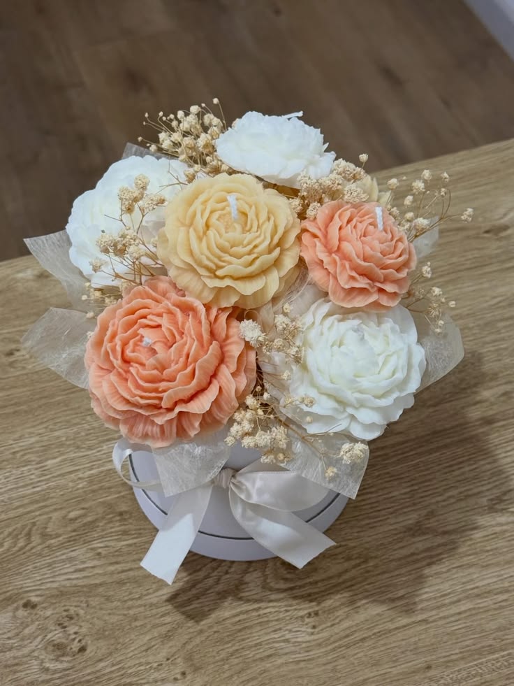 PEONY CANDLE BOUQUET OF SIX