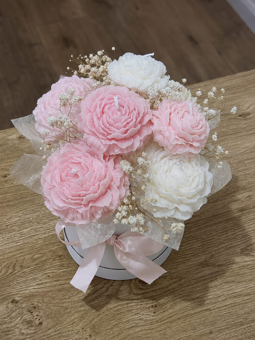 PEONY CANDLE BOUQUET OF SIX