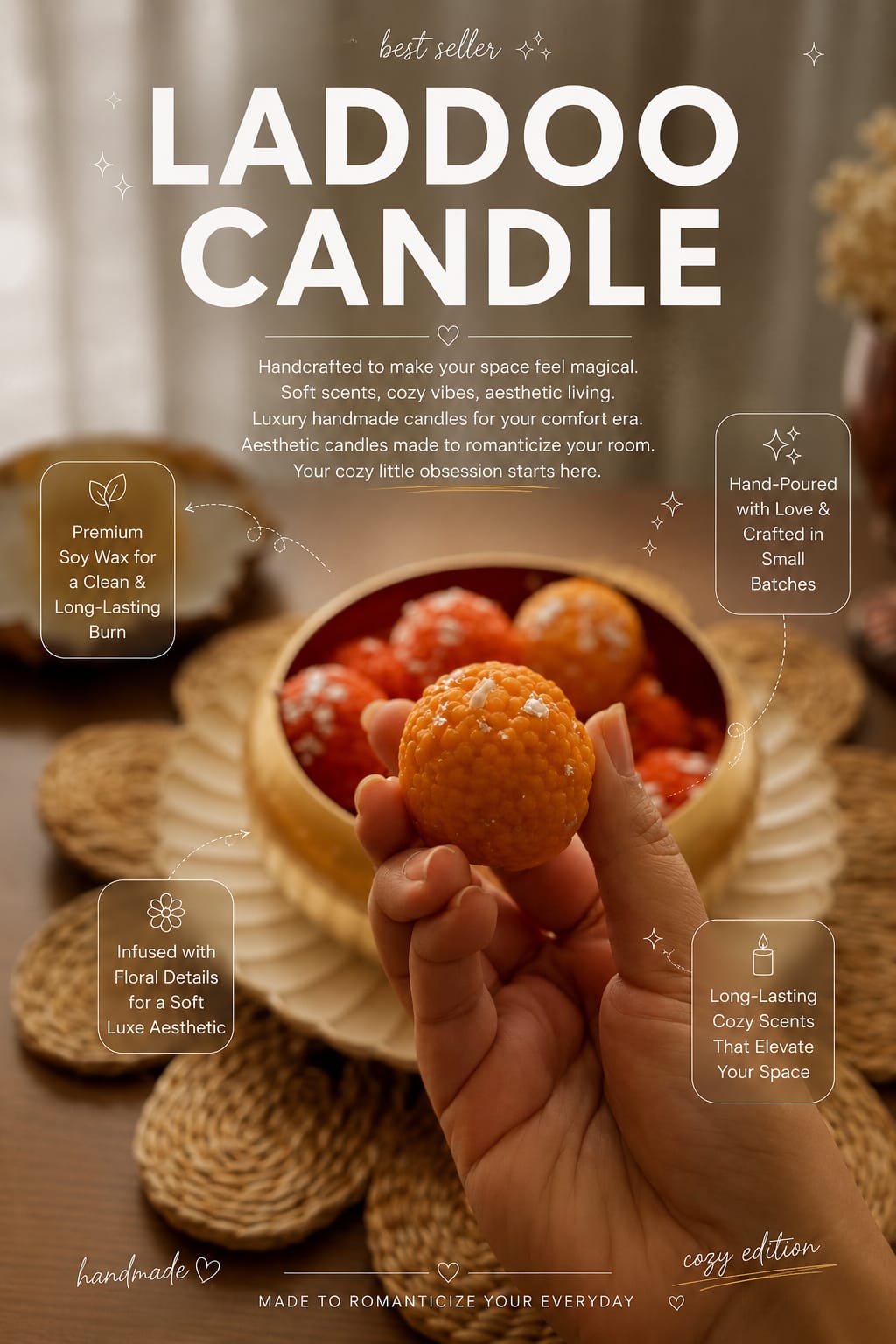 LADDO CANDLE BOX OF 4 PCS