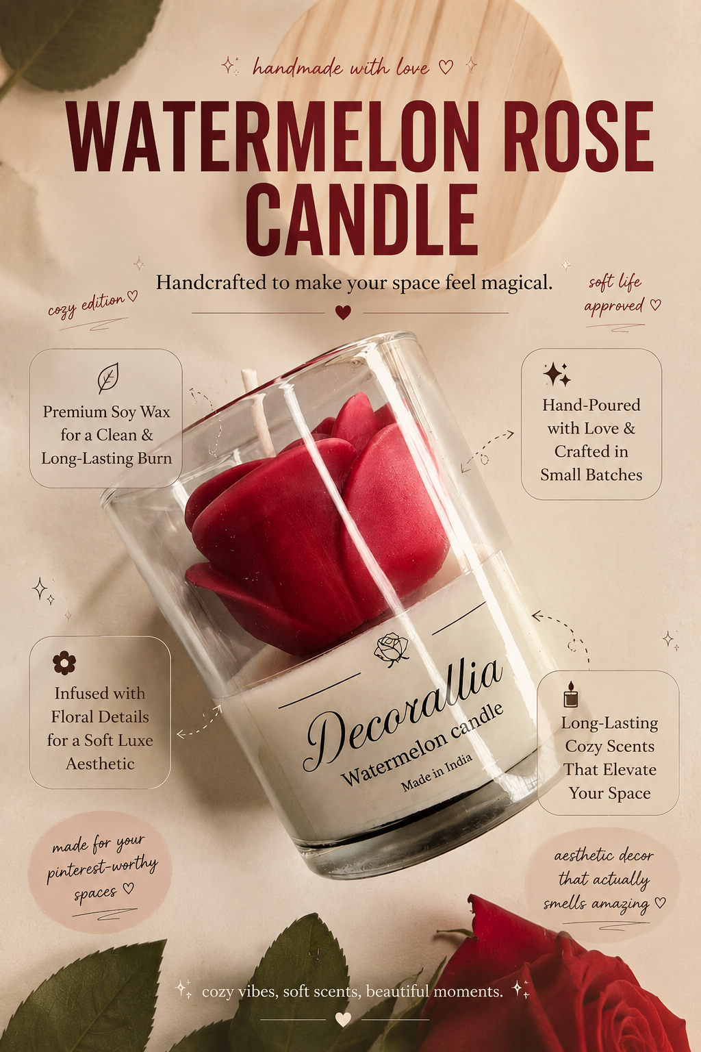 ROSE JAR CANDLE
